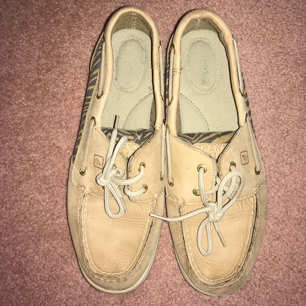 Sperry top-sider with zebra accents
